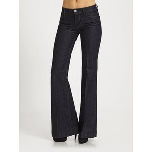 7 FAM Ginger dark wash boot flare leg denim size 31 Tall.